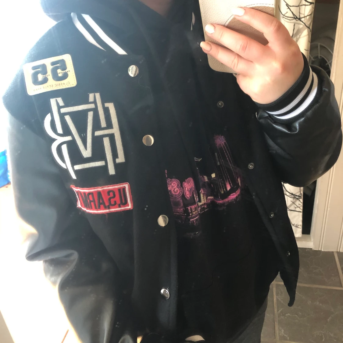  Varsity jacket storlek S (overzied)