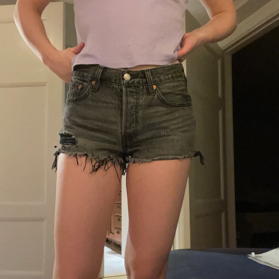 Svarta Levi’s shorts