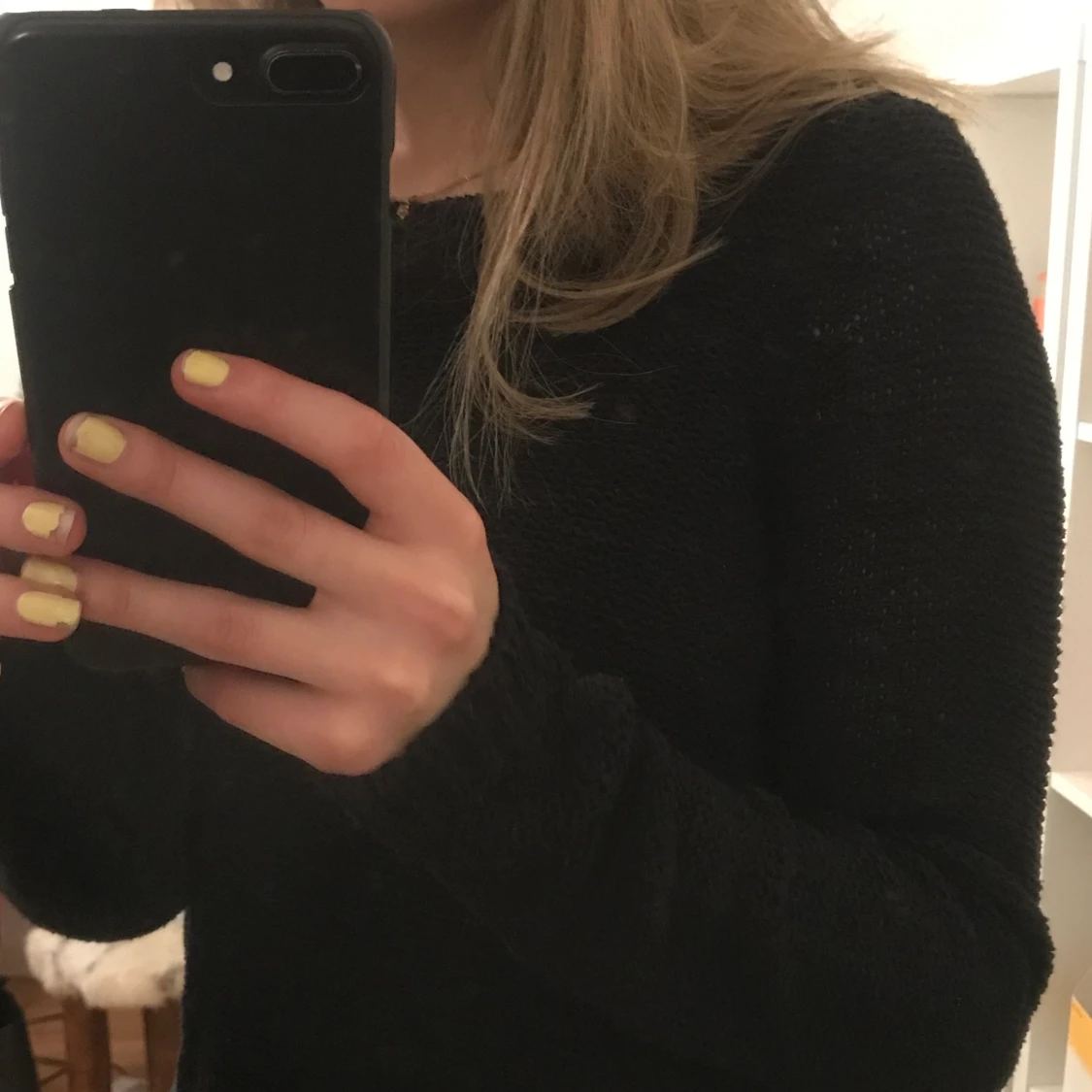 Svart stickad tröja - 90