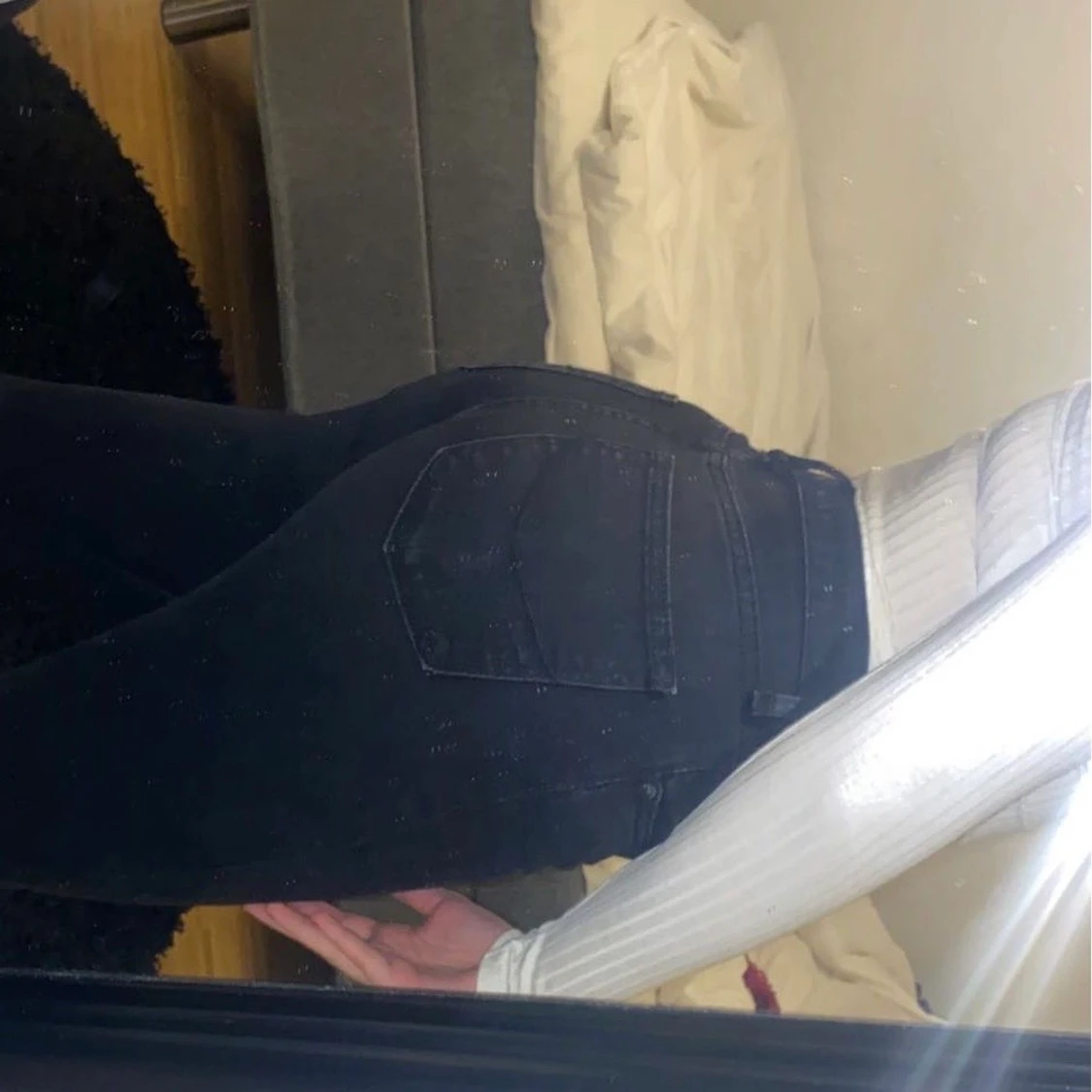 Svarta bootcutjeans - 90