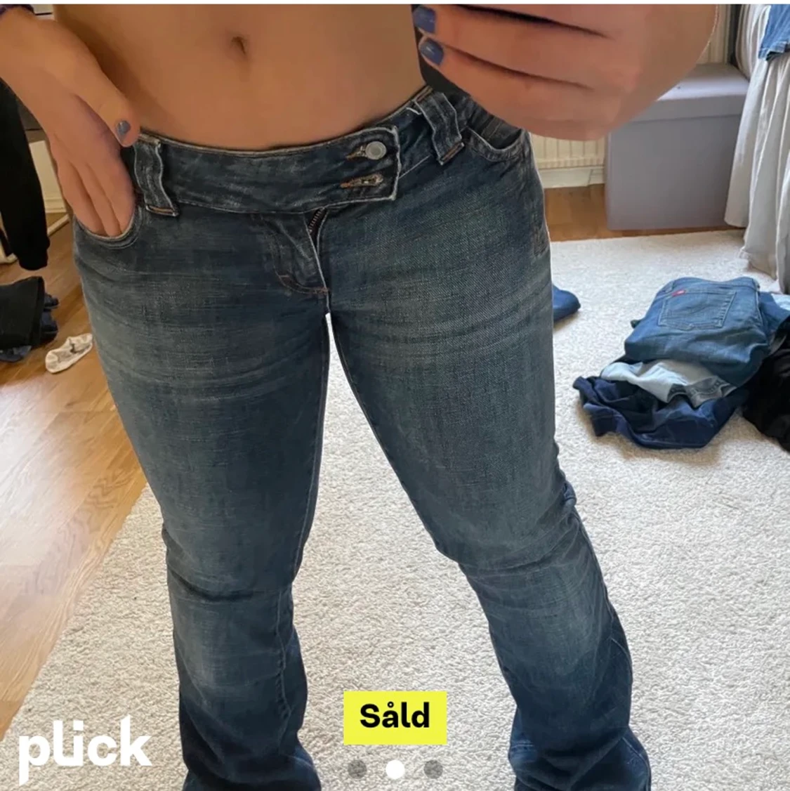 Lågmidjade byxor - 90