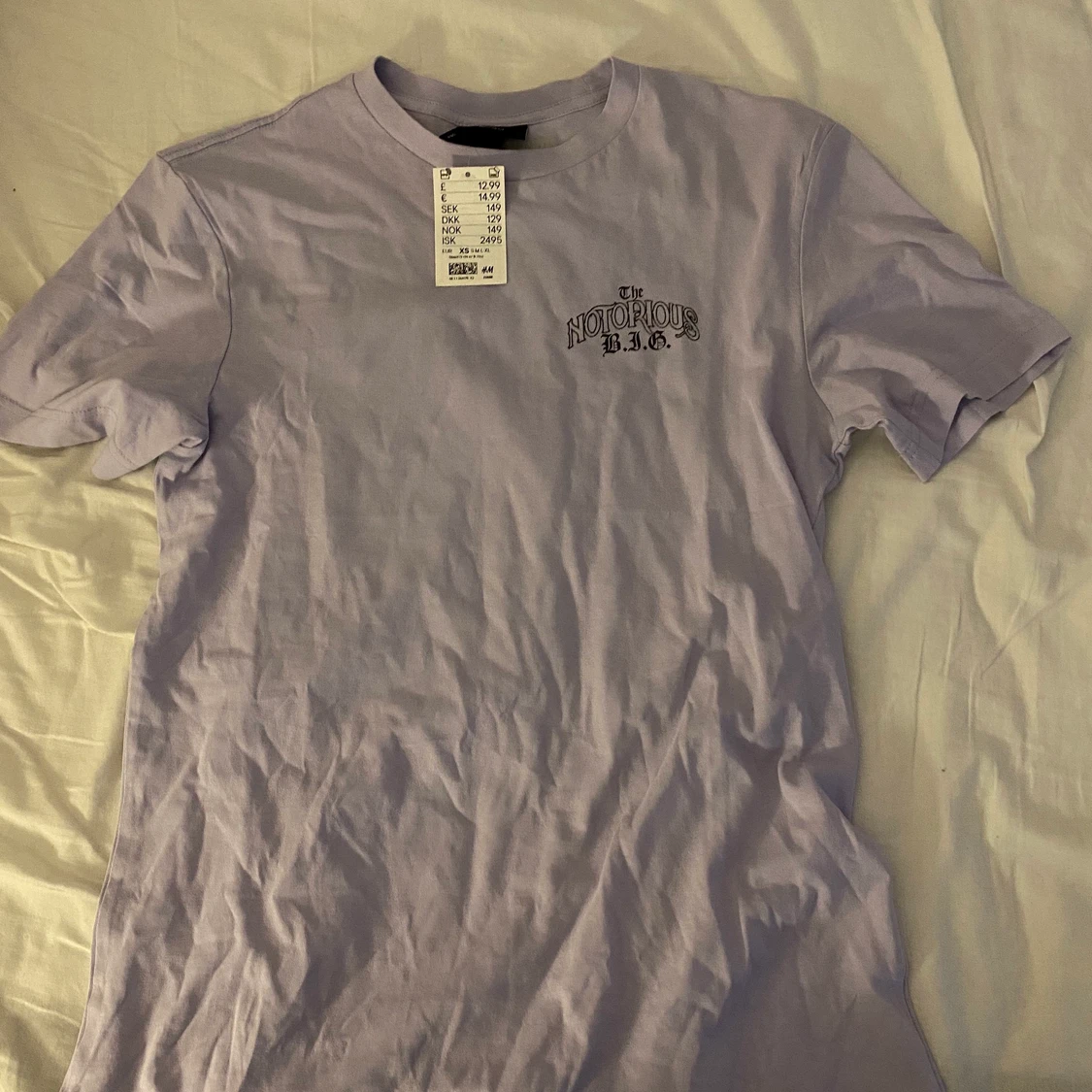 T-shirt med tryck från H&M i strl xs
