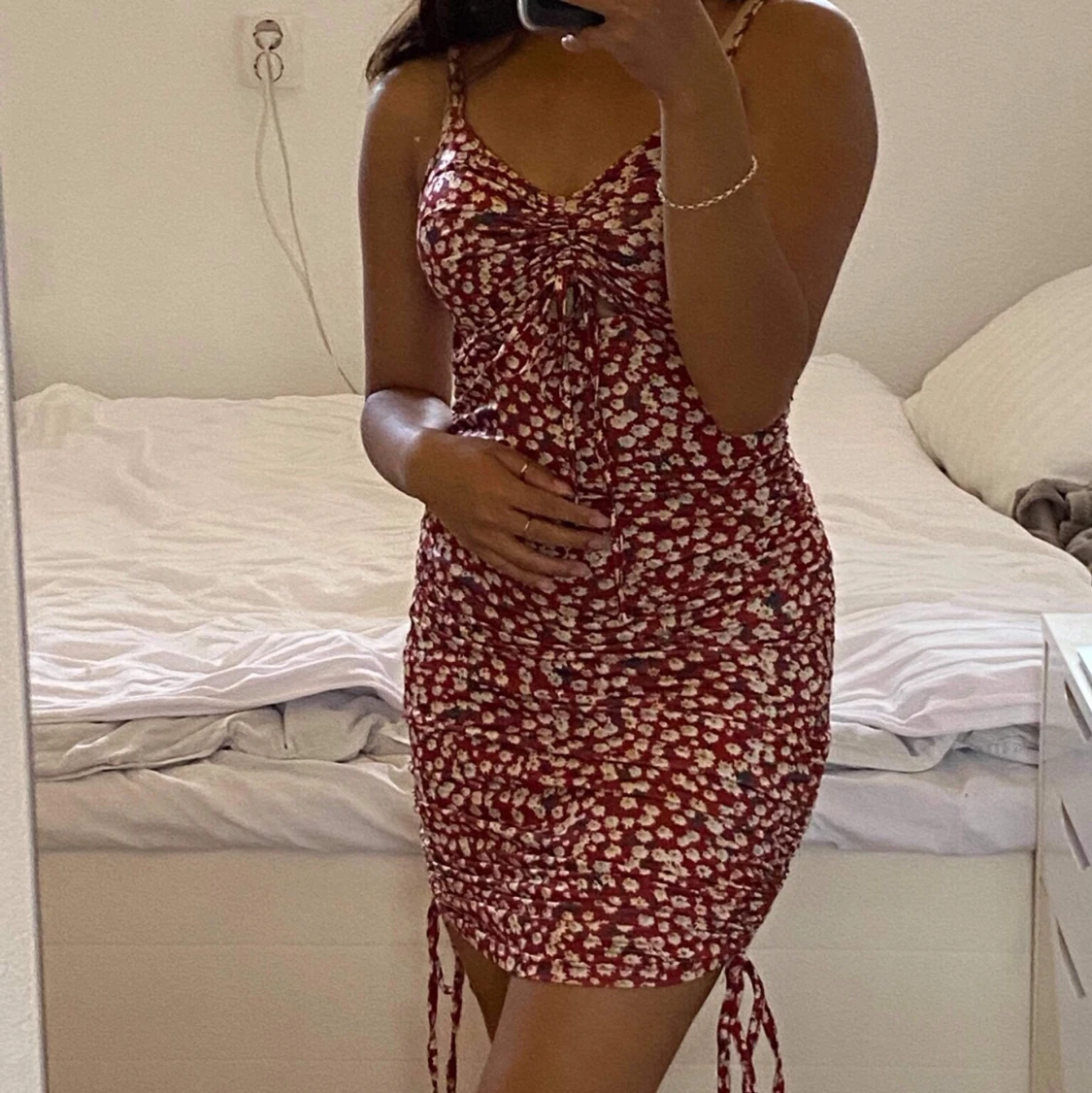 Röd sommarklänning - 90