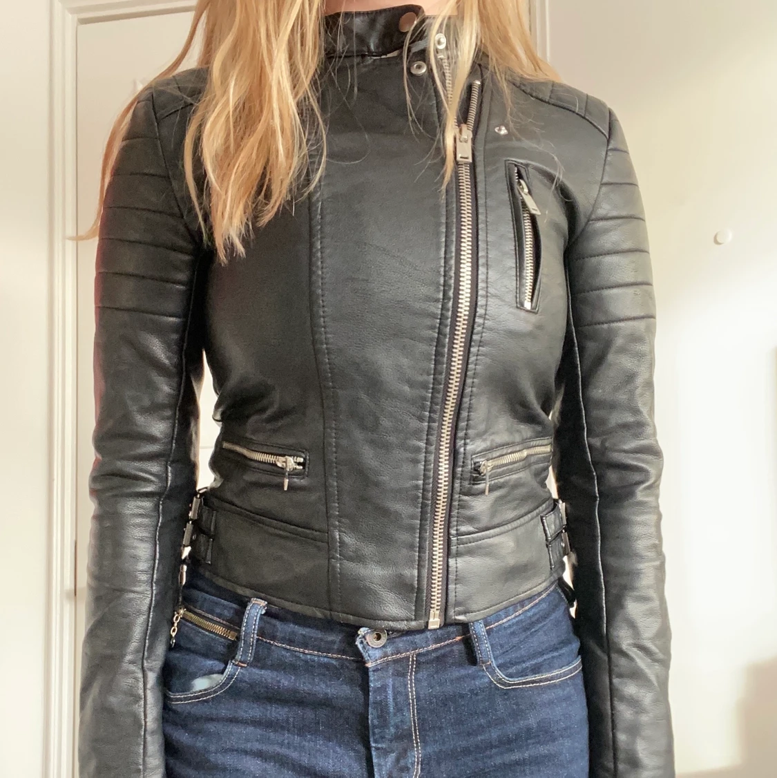 Svart Moto Skinnjacka från Zara - 91