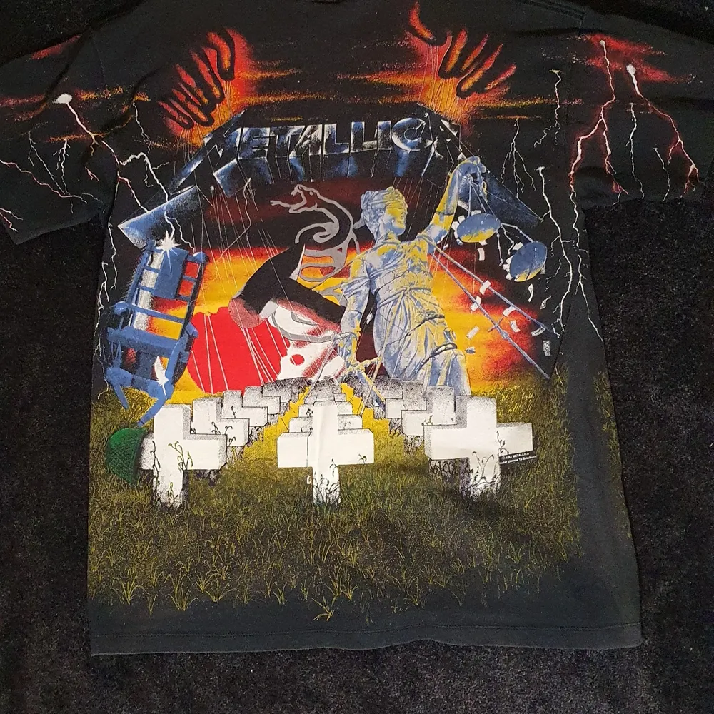 Rare 1991 metallica BROCKUM full pattern vintage T-shirt size XL  Good vintage condition  Super rare band T-shirt from 1991 Made in the USA. T-shirts.