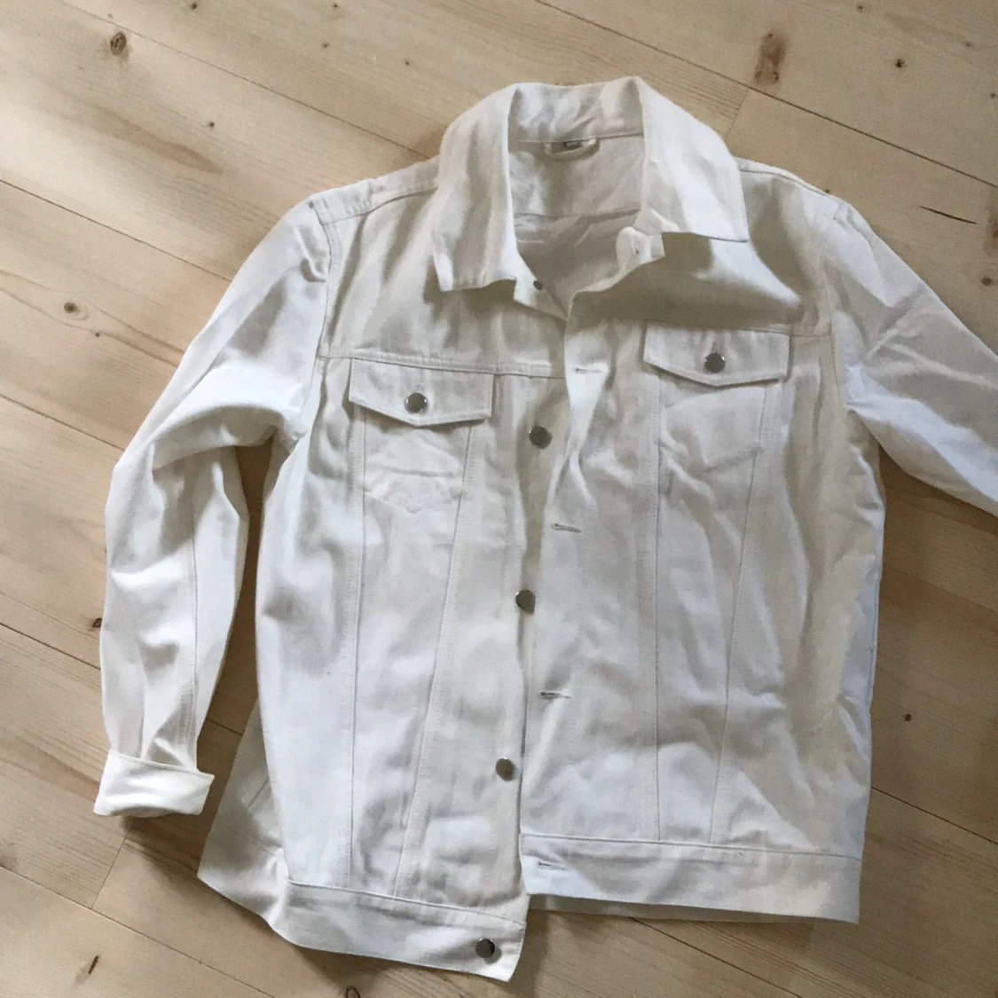 Vit jeansjacka oversized - 91