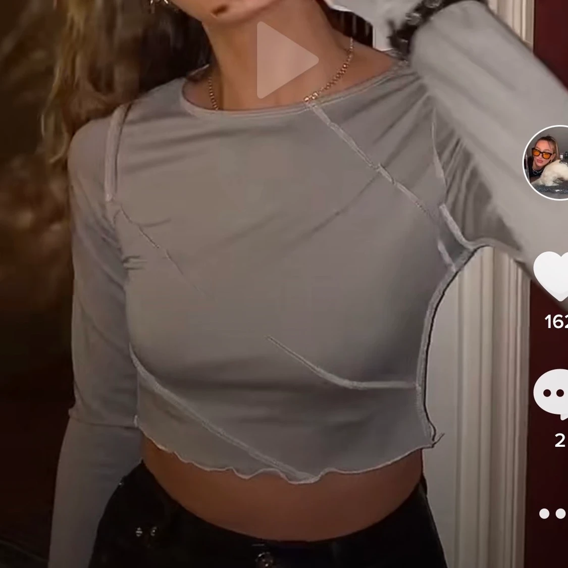 Långärmad crop top