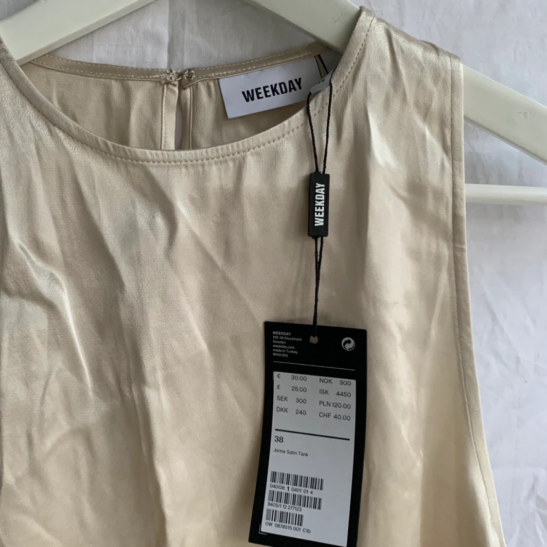 Beige glansig blus! - 91