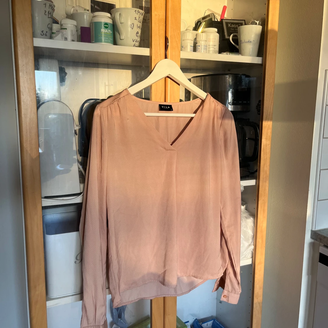 Rosa långärmad blus