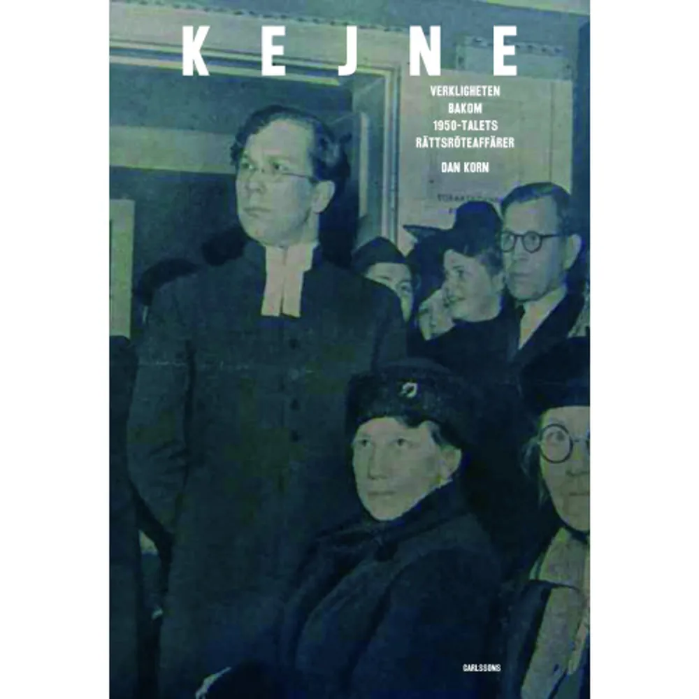 Kejne-affären är från min synpunkt sett en enda trasslig härva av lögner och fakta, skriver en av rättröteaffärernas huvudpersoner själv, Karl-Erik Kejne i ett brev 1951. Nu, sextio år senare, har författaren Dan Korn gått igenom denna enormt uppmärksammade rätts- och rättsröteaffär på nytt. I denna makalösa bok träder en tid, en verklighet, en uppsättning personer, skriverier, relationer fram som man tror passerat verklighetens gränser. Jurister, utesovare, ministrar, poliser, prostituerade, författare, journalister befolkar bokens många sidor. Dan Korn har minutiöst forskat, rotat, gjort en rad tidigare okända fynd i dessa affärer som skakade om Stockholm och landet under åtskilliga år under 1940- och 1950-talen. Anklagelser, motanklagelser, utpressning, förfalskningar, korruption är ingredienser som alla faller på plats i detta omfattande arbete. Boken är illustrerad med tidsaktuella foton. Dan Korn är författare och fotograf, känd för sina fantastiska böcker om udda personer som lever vid sidan av samhället. Korn är numera bosatt i England men har kontinuerliga kontakter med Sverige. Han är uppvuxen utanför Göteborg. Korn är också rabbin.    Format Inbunden   Omfång 851 sidor   Språk Svenska   Förlag Carlsson   Utgivningsdatum 2013-05-27   Medverkande T Carlsson   ISBN 9789173315708  . Böcker.