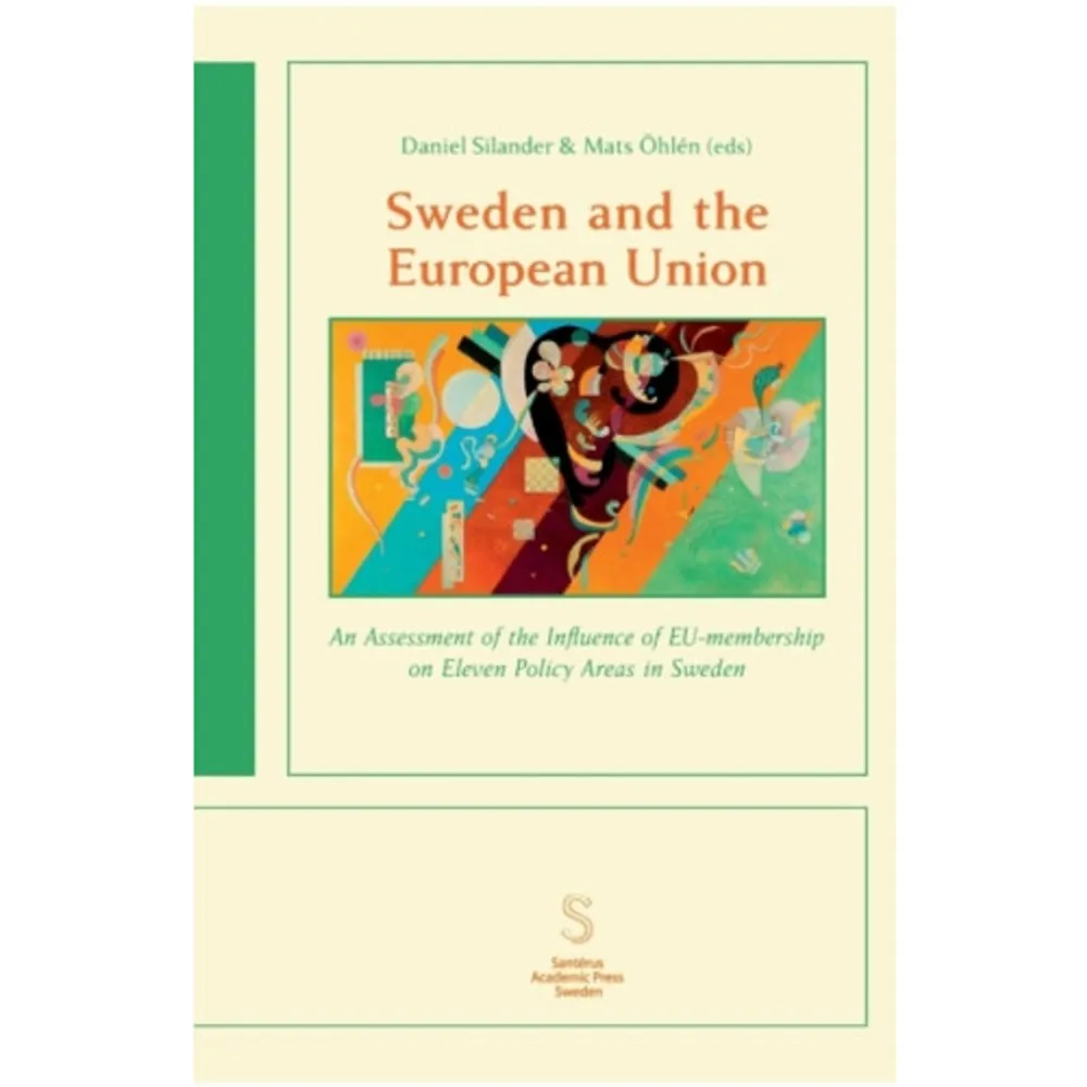 Has Swedish policy changed in terms of organisation (form) and content (substance) as a result of an increasingly consolidated membership? Based on the assumption that Swedish policy is part of multilevel governance at a local, regional, national and European level, the focus is on the interaction between Swedish national policy and the EU. In this book Swedish policy refers to the following policy areas: economic, agricultural, environmental, social, education, gender equality, asylum and migration, crime prevention, foreign and security, neighbourhood and development and aid. Every policy area has been scrutinised over time, from the moment of entry into the EU until today. The book addresses students at various levels, as well as politicians, civil servants and journalists with regard to how Sweden and Europe in general, and Swedish policy and the EU in particular, are interwoven in one political system. Medförfattare: Therese Bjärstig, Tobias Bromander, Fredrik Bynander, Katarina Eckerberg, Camilla Eriksson, Ingrid Grosse, Anne Haglund-Morrissey, Martin Nilsson, Anna Parkhouse, Charlotte Silander, Daniel Silander, Sofia Strid, Rebecka Ulfgard Villanueva, Mats Öhlén    Format Häftad   Omfång 322 sidor   Språk Engelska   Förlag Santérus Academic Press   Utgivningsdatum 2020-05-22   Medverkande Daniel Silander   Medverkande Mats Öhlén   Medverkande Therese Bjärstig   Medverkande Tobias Bromander   Medverkande Fredrik Bynander   Medverkande Katarina Eckerberg   Medverkande Camilla Eriksson   Medverkande Ingrid Grosse   Medverkande Anne Haglund-Morrissey   Medverkande Martin Nilsson   Medverkande Anna Parkhouse   Medverkande Charlotte Silander   Medverkande Daniel Silander   Medverkande Sofia Strid   Medverkande Rebecka Ulfgard Villanueva   Medverkande Mats Öhlén   ISBN 9789173350563  . Böcker.