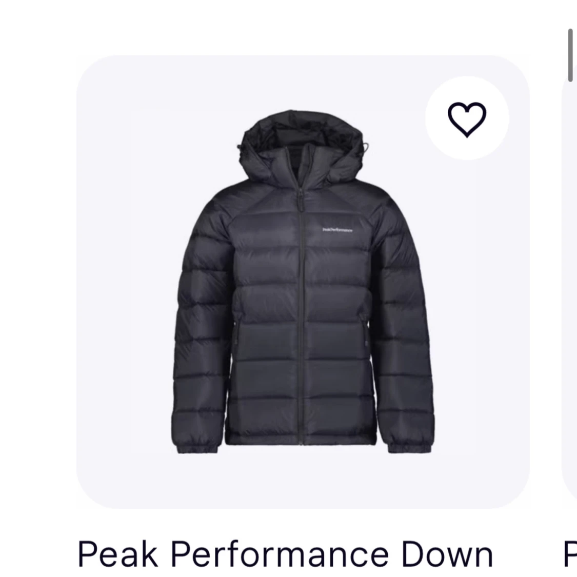 Svart dunjacka från Peak Performance - 93