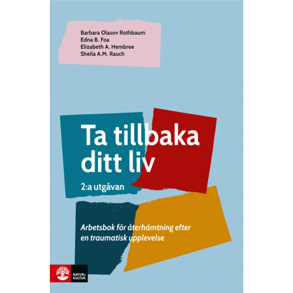 Om du har upplevt en eller flera traumatiska händelser och utvecklat posttraumatiskt stressyndrom, ptsd, så kan du behöva hjälp med att återhämta dig från symtom som flashbacks, mardrömmar och lättskrämdhet. Behandlingsmetoden prolonged exposure, en form av kognitiv beteendeterapi, har visat sig vara en hjälpsam behandling för alla former av trauman. Den är vetenskapligt prövad under de senaste 30 åren och rekommenderas som förstahandsval vid ptsd. Författarna till denna arbetsbok har alla en djupgående kunskap om och klinisk erfarenhet av området. Ta tillbaka ditt liv riktar sig direkt till dig som varit med om en eller flera traumatiska händelser och fått diagnosen ptsd. Boken ska användas i en behandling där du samarbetar med din terapeut. Arbetsboken vägleder dig i att under trygga förhållanden stegvis möta minnesbilder och bearbeta de upplevelser som är kopplade till traumat – och att successivt återta ditt liv. På bokens hemsida finns formulär och  arbetsblad för nedladdning. Svensk fackgranskning av Maria Bragesjö, leg. psykolog, leg. psykoterapeut, specialist i klinisk psykologi och utbildare i prolonged exposure. Barbara Olasov Rothbaum är professor i psykiatri vid Emory University School of Medicine. Edna B. Foa är professor i klinisk psykologi med inriktning mot psykiatri vid University of Pennsylvania. Elizabeth A. Hembree är biträdande professor i psykologi med inriktning mot psykiatri vid University of Pennsylvania, Perelman School of Medicine. Sheila A.M. Rauch är professor i psykiatri vid vid Emory University School of Medicine.    Format Häftad   Omfång 116 sidor   Språk Svenska   Förlag Natur & Kultur Läromedel och Akademi   Utgivningsdatum 2021-02-15   Medverkande Edna B. Foa   Medverkande Elizabeth A. Hembree   Medverkande Sheila A.M. Rauch   Medverkande Kristoffer Pettersson   ISBN 9789127827721  . Böcker.