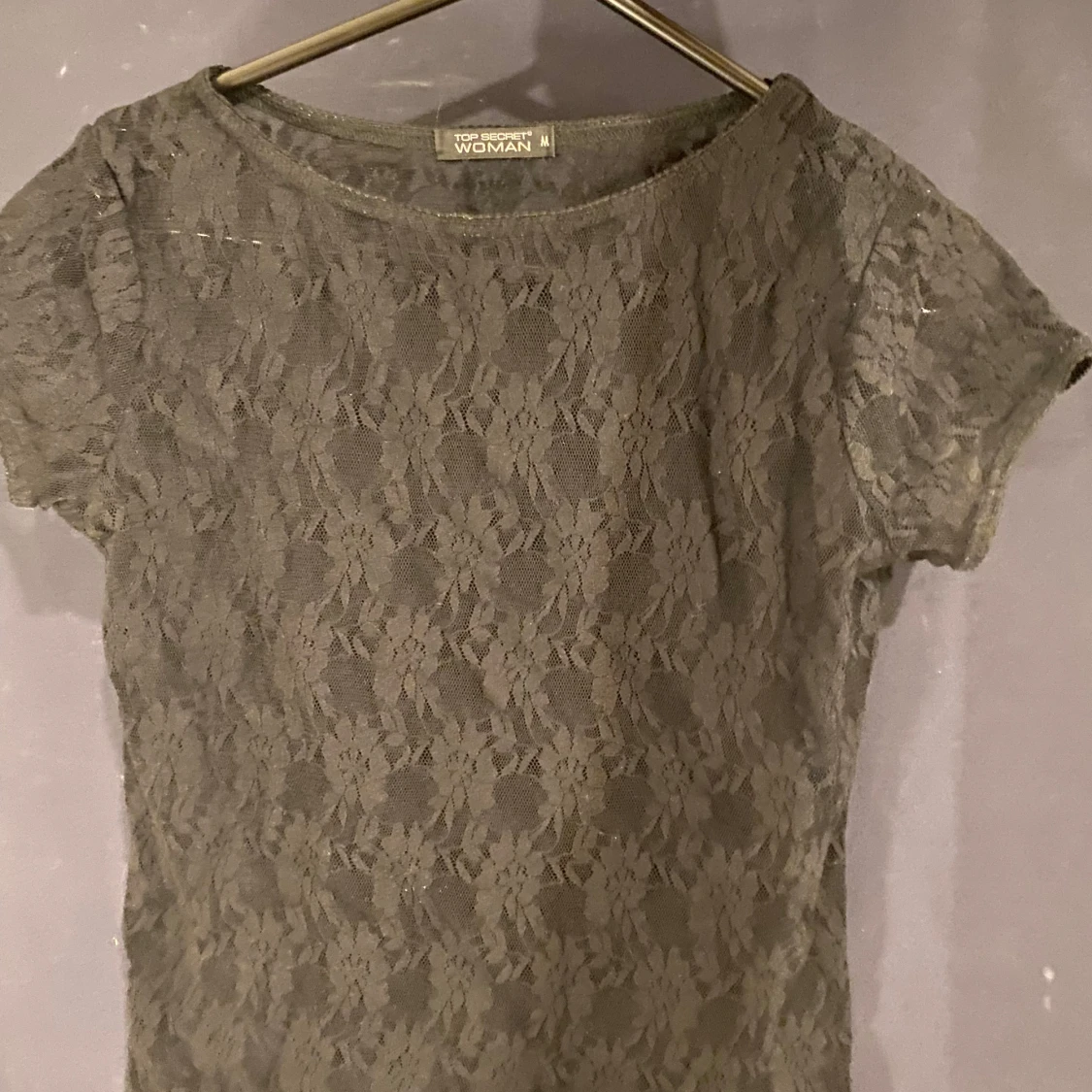 Svart spetsblus  - 90