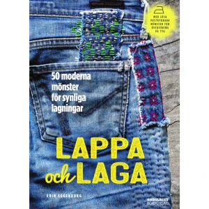 Lappa och laga : 50 moderna mönster för synliga lagningar (inbunden) - "Boken bjuder på många olika mönster och projekt vilken gör den spännande och användbar... En inspirerande handbok som ligger väl i tiden. 4/5"BTJ, Katarina Kristoffersson "Letar du efter en kreativ bok att ge bort så är Lappa och laga den perfekta presentensom kommer uppskattas, för vem har inte suttit där med nål och tråd och försöktfå till en osynlig lagning på kläder och sedan gett upp plagget för att manaldrig blev riktigt nöjd ? Nu är det slut med det! Nu har jag en bok full av underbara mönster som ärenkla att följa och som får ett trasigt plagg att leva upp igen. Hur smart ärinte idén att stryka på mönstret? Stryk på mönstret! I slutet av boken hittar du ett kuvert med alla mönster somdu stryker på det du ska laga. Mönstret fastnar på plagget och gör det enkeltatt följa. Som sagt en bok som jag verkligen kan rekommendera att önska sig eller ge borti present."@colourfulandcreativedesign "Vilken härlig bok" Slöjdmakaren Ta till vara och återbruk är starka trender. Det gäller även våra kläder som vi bör vårda. Och nu får det gärna synas att plaggen är väl använda och omhändertagna.Lappa och laga presenterar över 50 mönster för lagning. Men det är inte fråga om vilken lagning som helst - den ska vara synlig. Det är modernt - men bygger på enkla traditionella sömmar.En grundläggande lagningsguide för alla som vill förlänga klädernas livslängd. I boken finns sammanlagt 53 olika mönster att laga med, uppdelat på vävda tyger, som till exempel jeans, och stickade plagg.Tydliga steg för steg-anvisningar som visar hur du syr lagningen och guider dig genom mönstret.Stryk på mönstret! I slutet av boken hittar du ett kuvert med alla mönster som du stryker på det du ska laga. Mönstret fastnar på plagget och gör det enkelt att följa.Erin Eggenburg har länge hållilt på med broderi och annat handarbete. Hon har haft en mängd workshops om olika sätt att laga kläder.     Format Inbunden   Omfång 144 sidor   Språk Svenska   Förlag Ordalaget Bokförlag   Utgivningsdatum 2023-09-08   Medverkande Monika Andersson   ISBN 9789174695724  