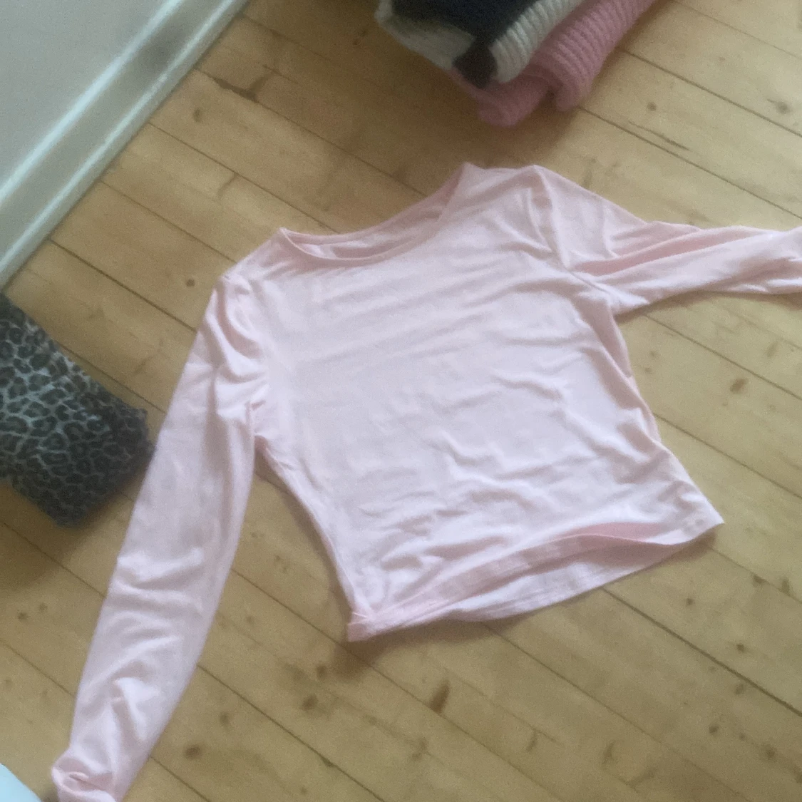 Ljusrosa långärmad topp