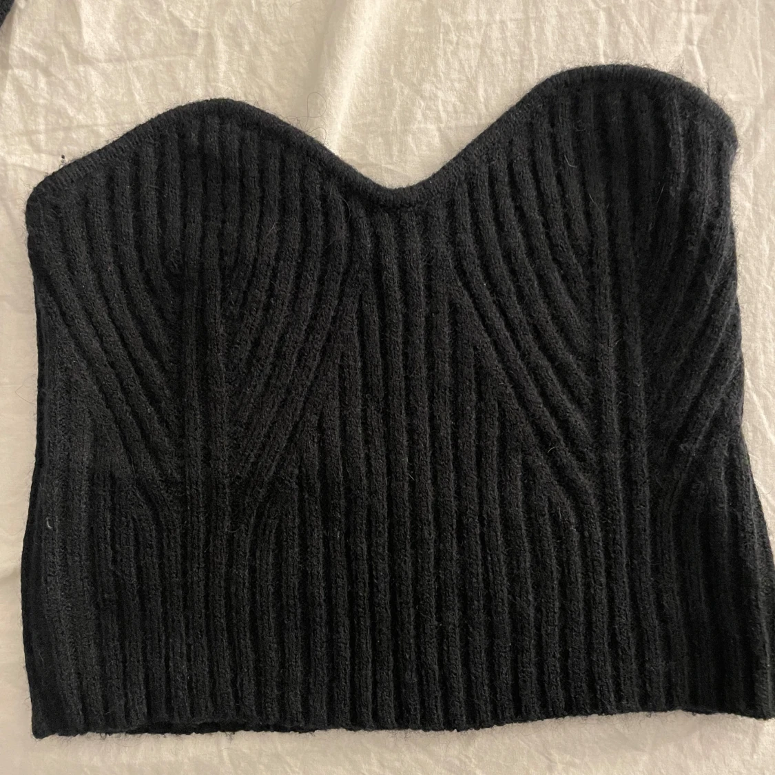 Svart stickad korsett från SHEIN - 1