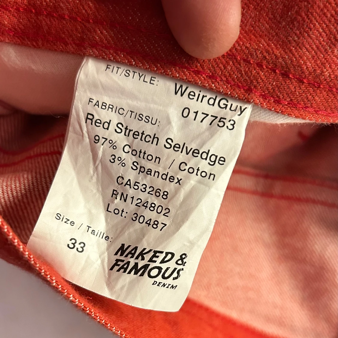 Röda jeans från Naked & Famous - 3