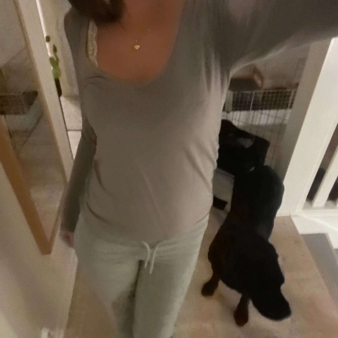 Grå långärmad tröja - 90