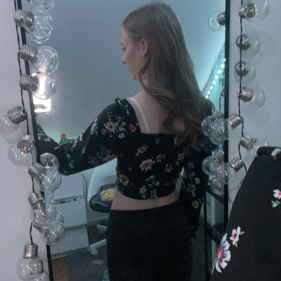 Blommig croppad topp från H&M - 91