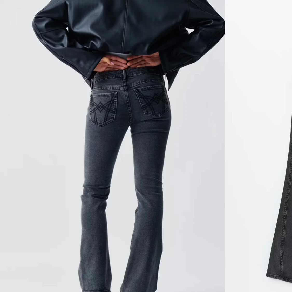 Svarta bootcut jeans - 90