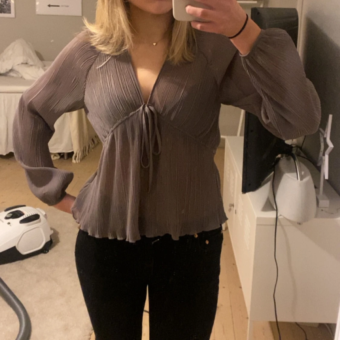 Plisserad blus från Zara - 1