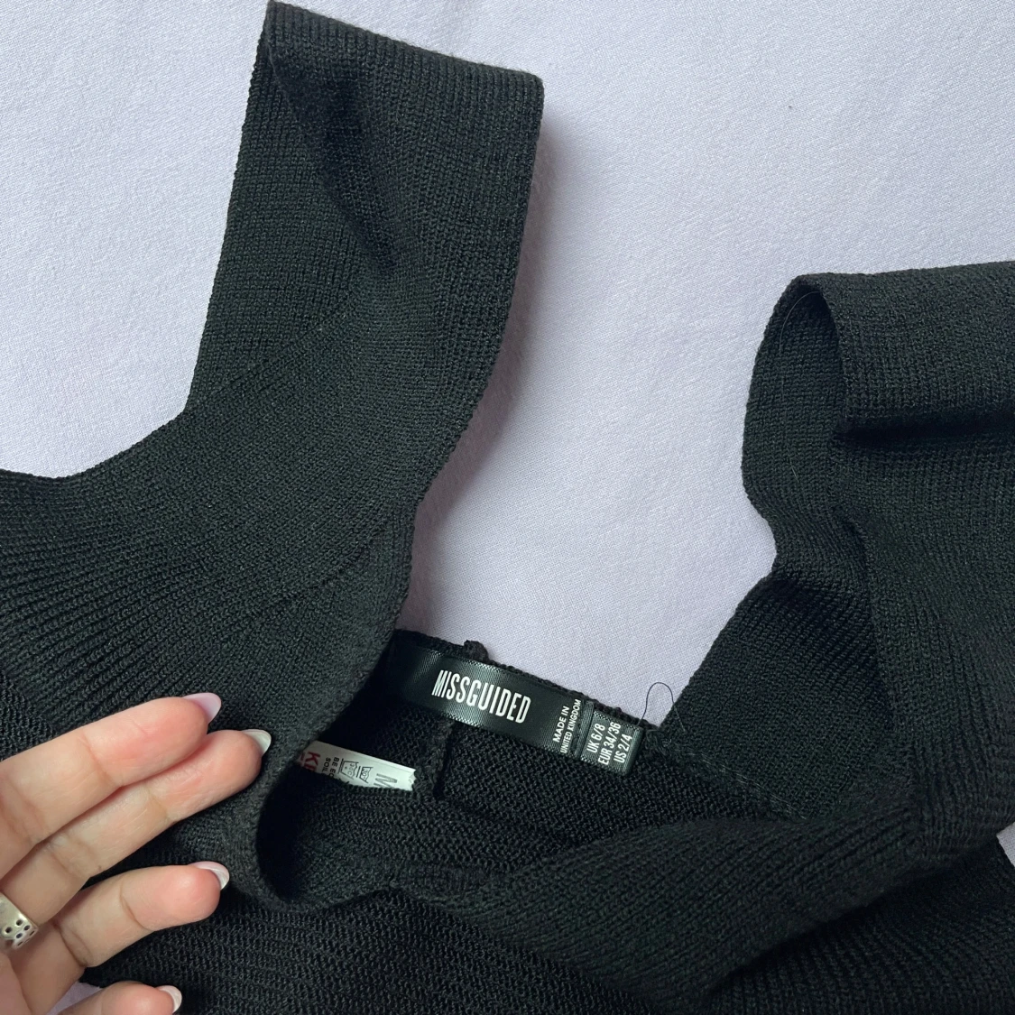 Svart ribbad topp från Missguided - 2