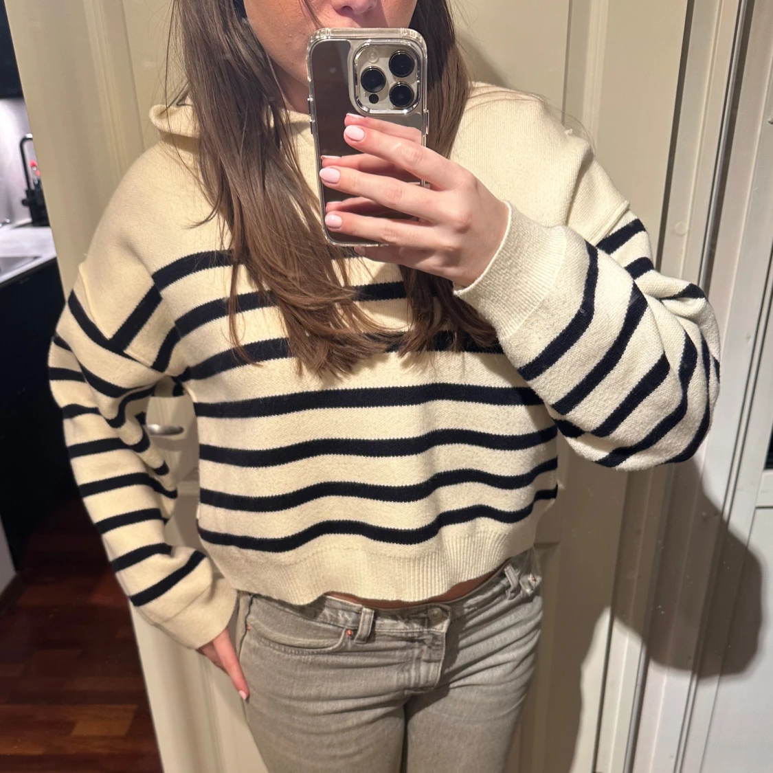 Randig hoodie från Zara