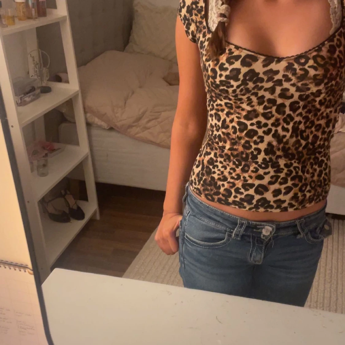 Leopardmönstrad topp