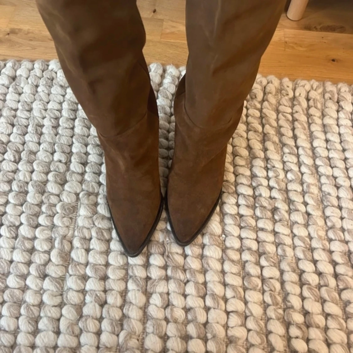 Bruna mockastövlar med klack - 90