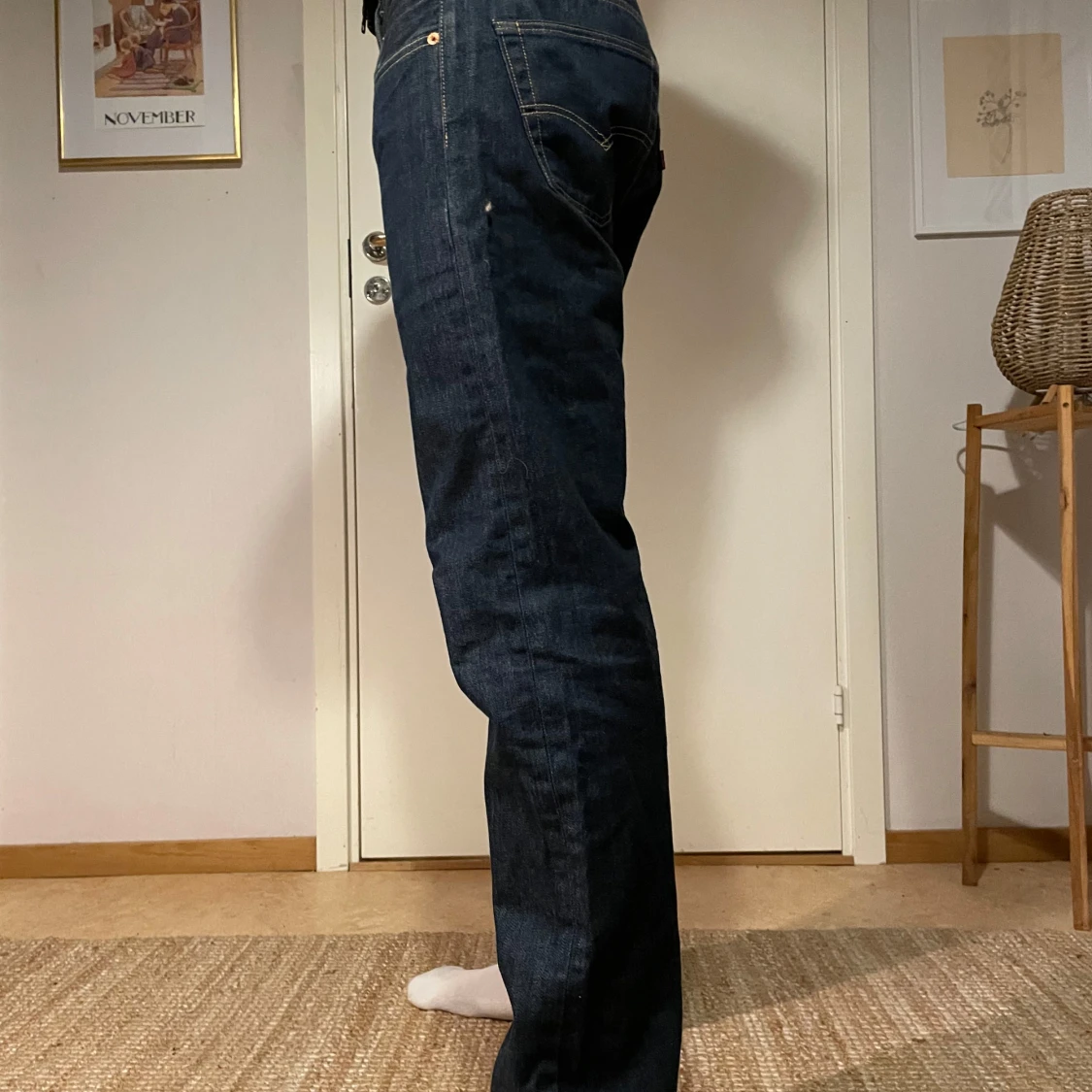 Levi's 501 jeans i mörkblå denim - 90