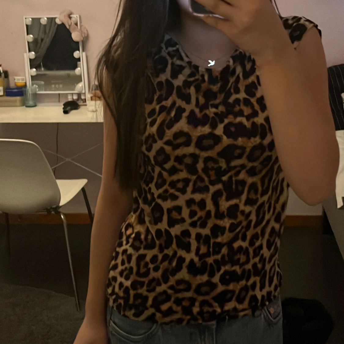 Leopardmönstrad topp