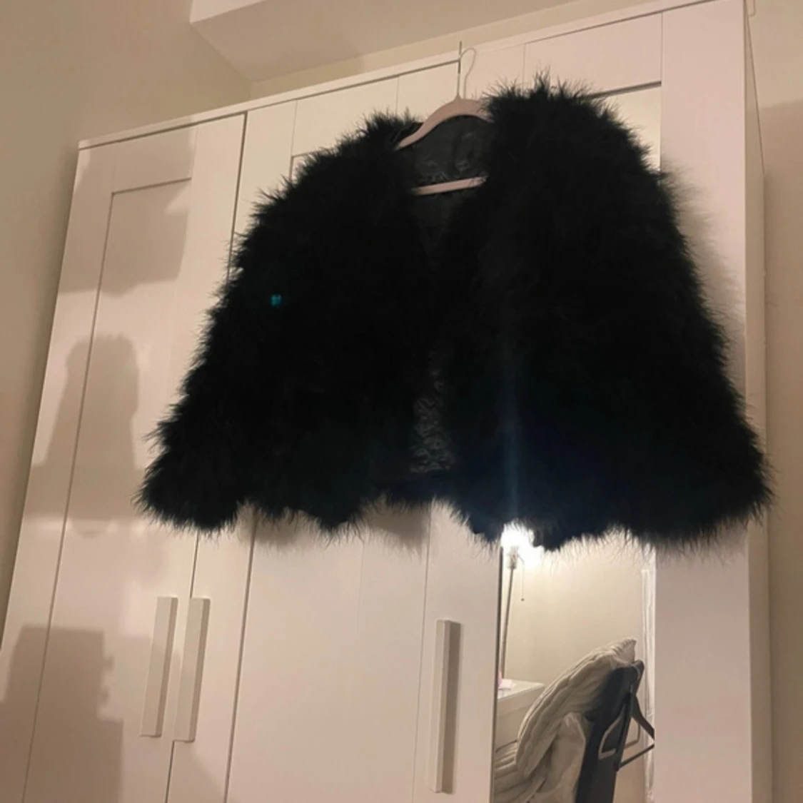 Svart pälsjacka - 91