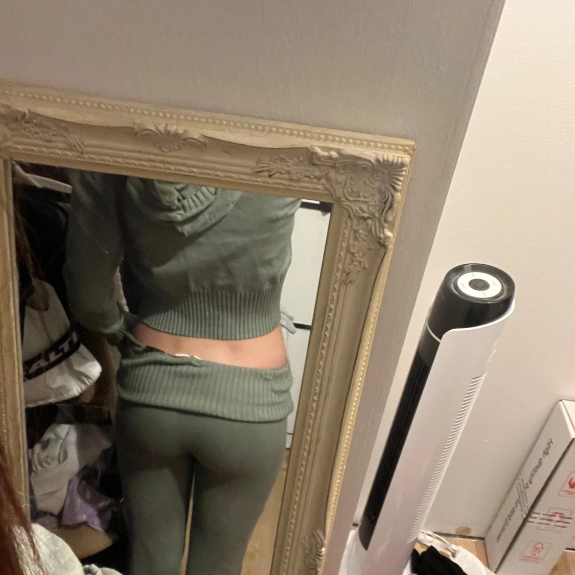 Grönt stickat Hm set - 2