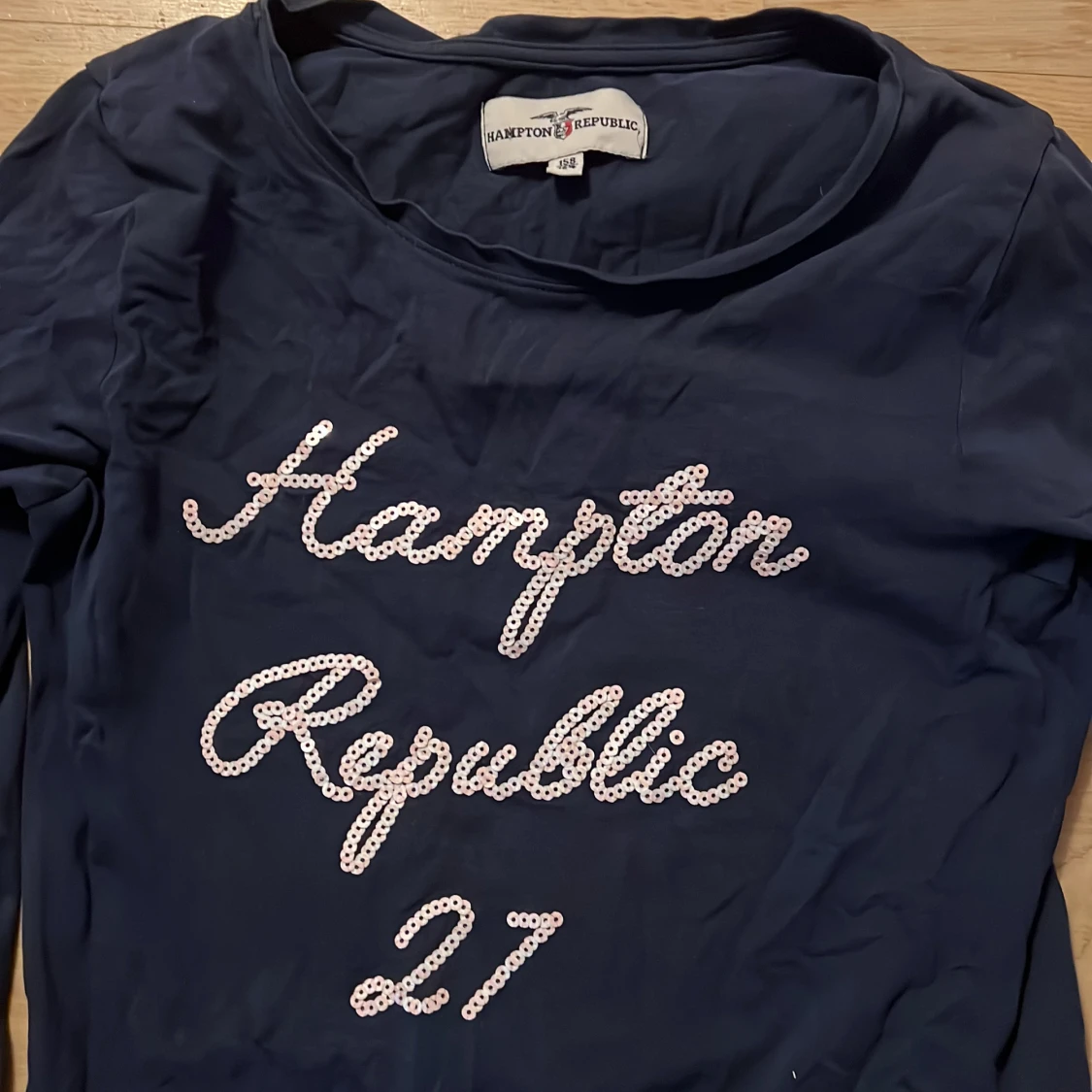 Mörkblå långärmad tröja från Hampton Republic - 91