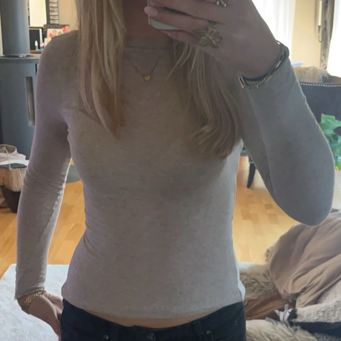 Beige långärmad tröja