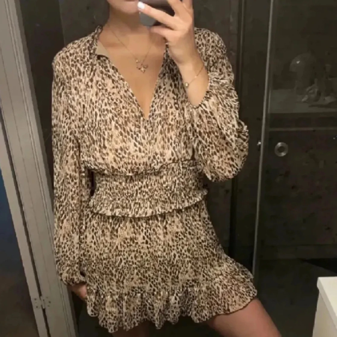 Leopardmönstrad klänning