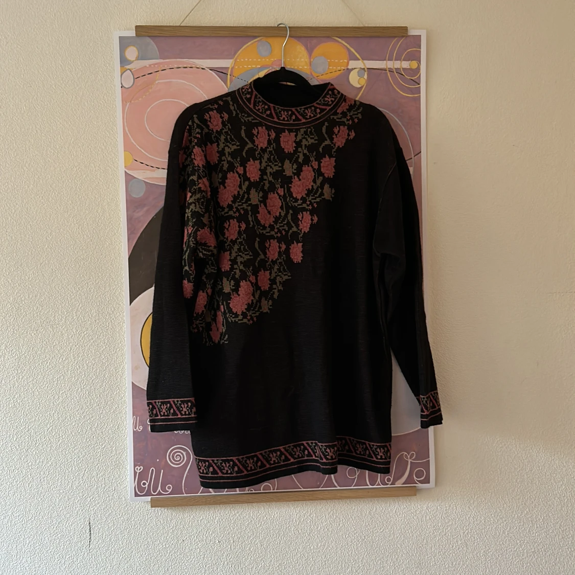 Vintage floral tunic sweater