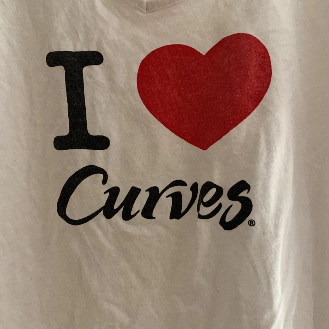 Vit t-shirt med tryck från Curves - 92