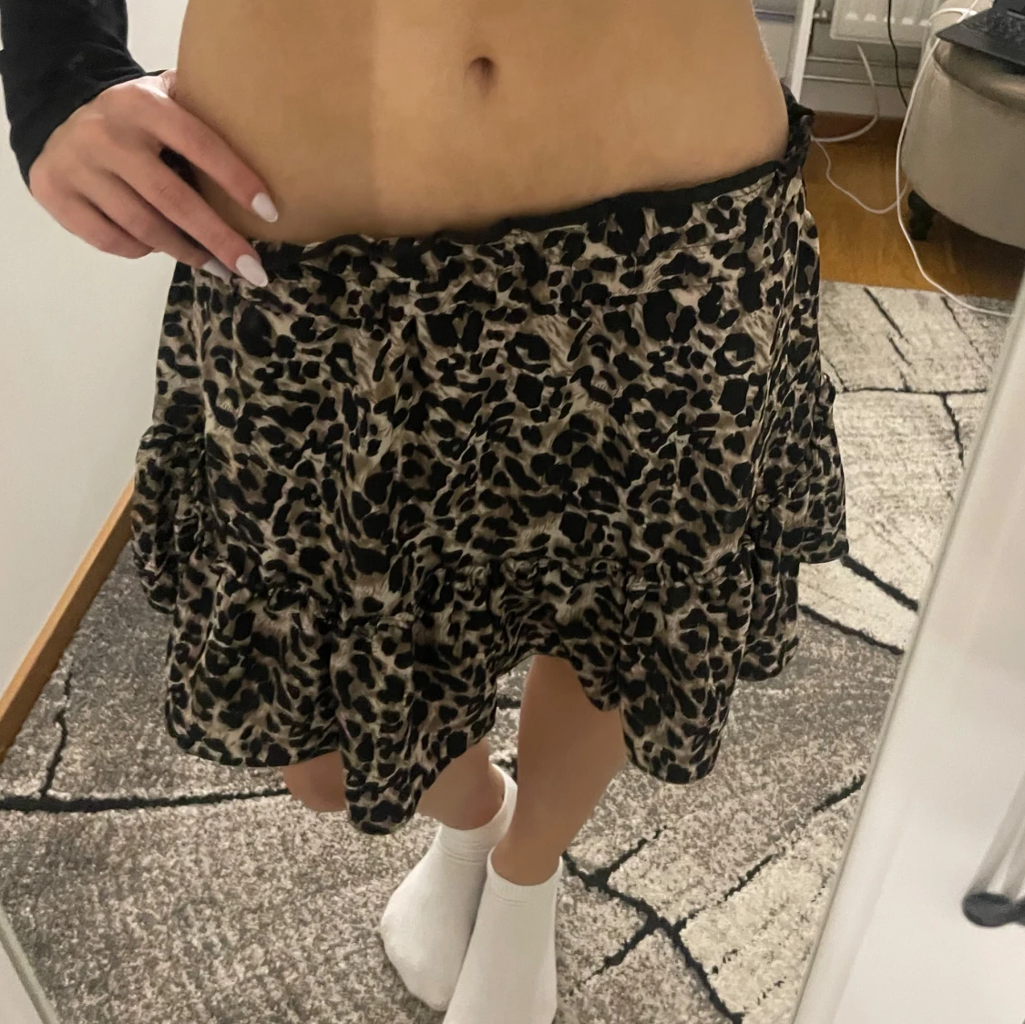 Leopardmönstrad kortkjol - 91