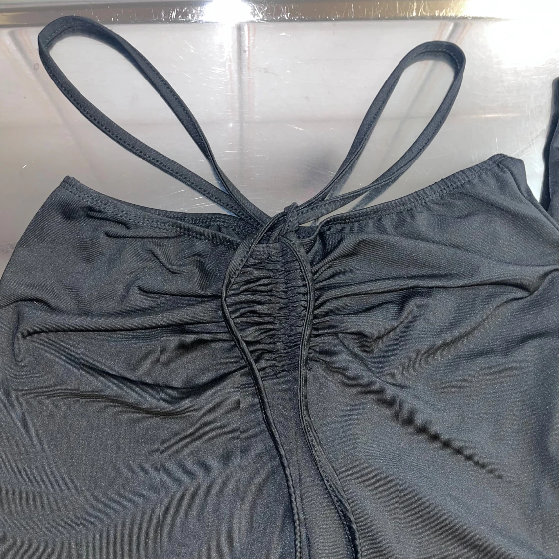 Svarta byxor med snörning - 2