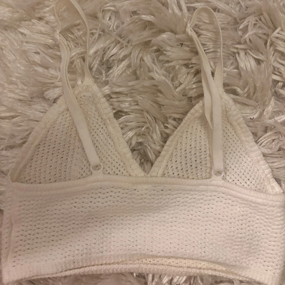Vit stickad topp - 2