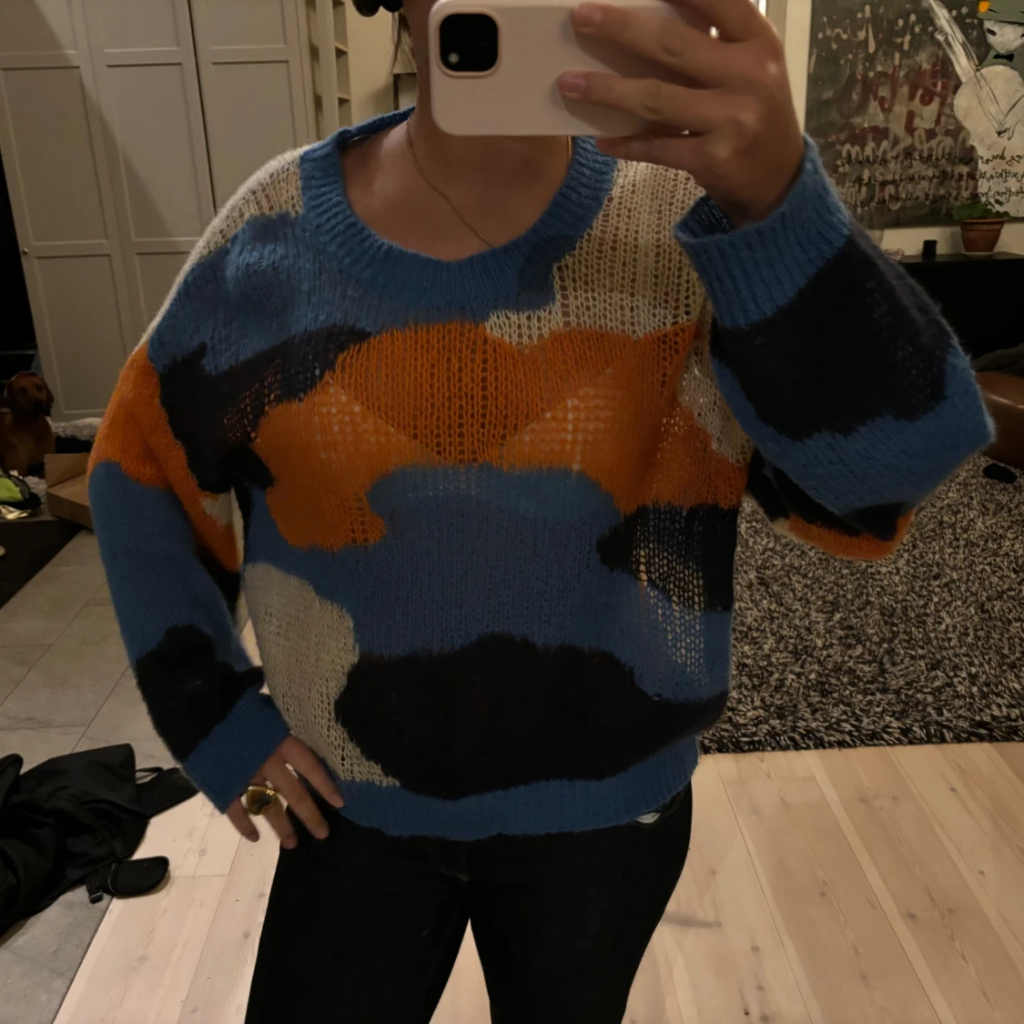 Kamouflage stickad tröja - 90