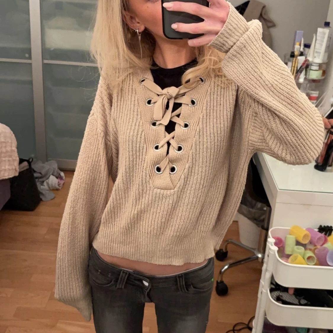 Tröja med snörning - 90