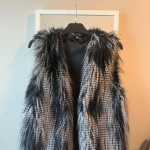 Grå/svart pälsväst från H&M - Köpt för 1 år sedan och har knappt använt den🎀 Den är i jättefint skick! 
