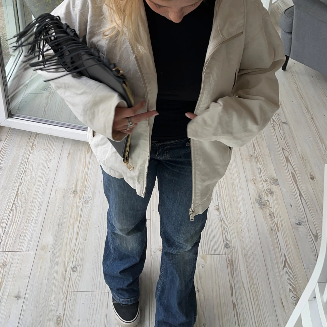 Beige vindjacka - 92