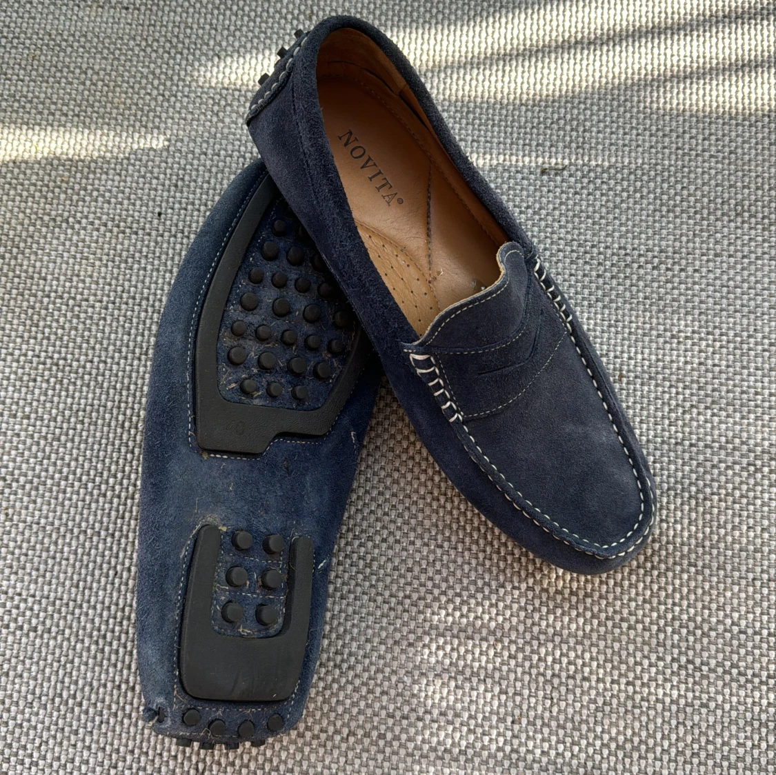 Navy blue loafers - 91