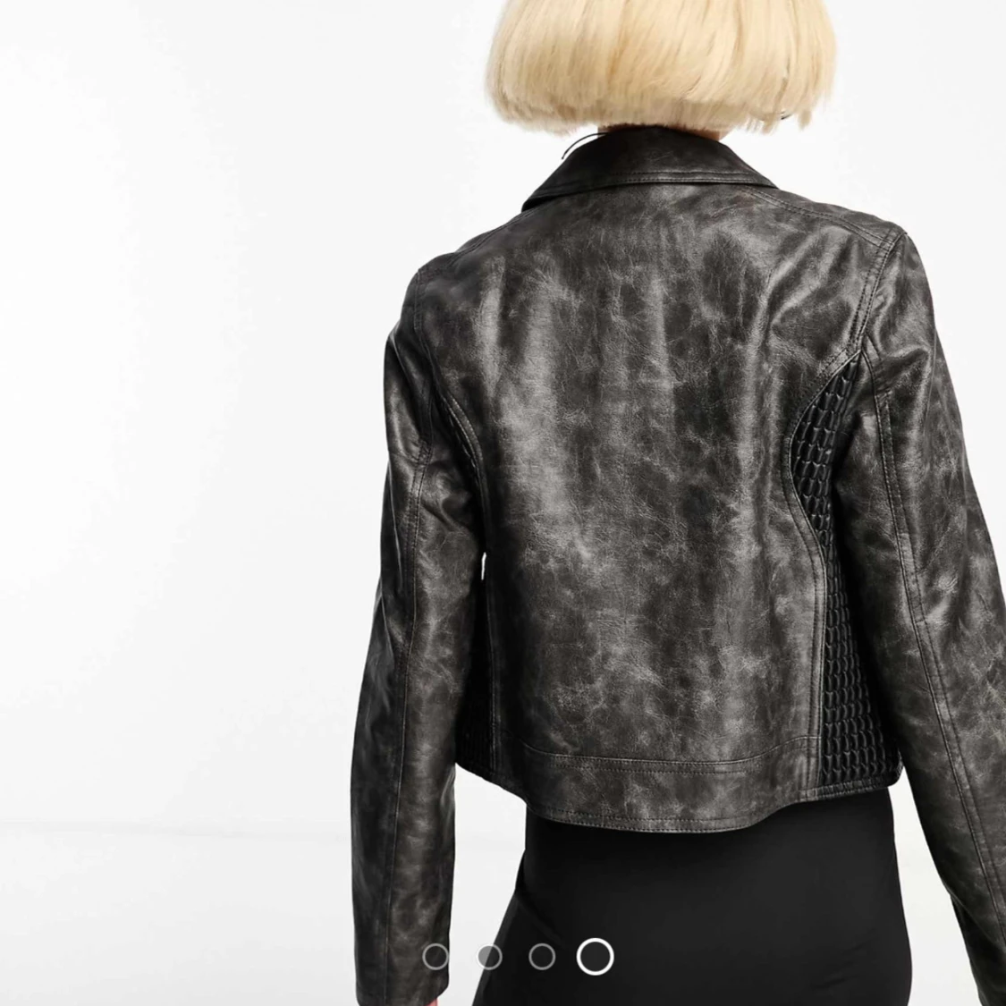 Fitted läder jacka - 91