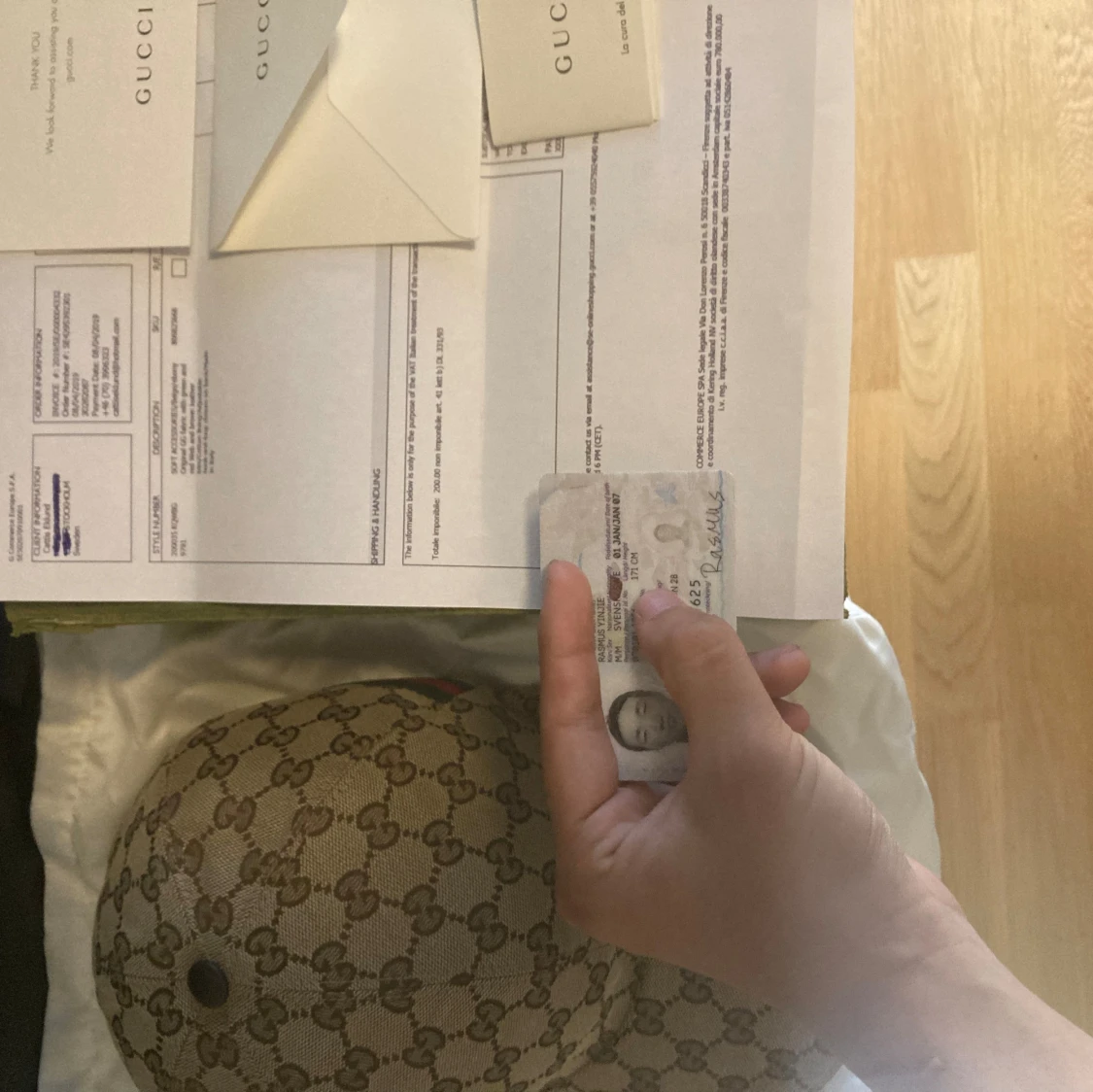 Äkta gucci keps beige