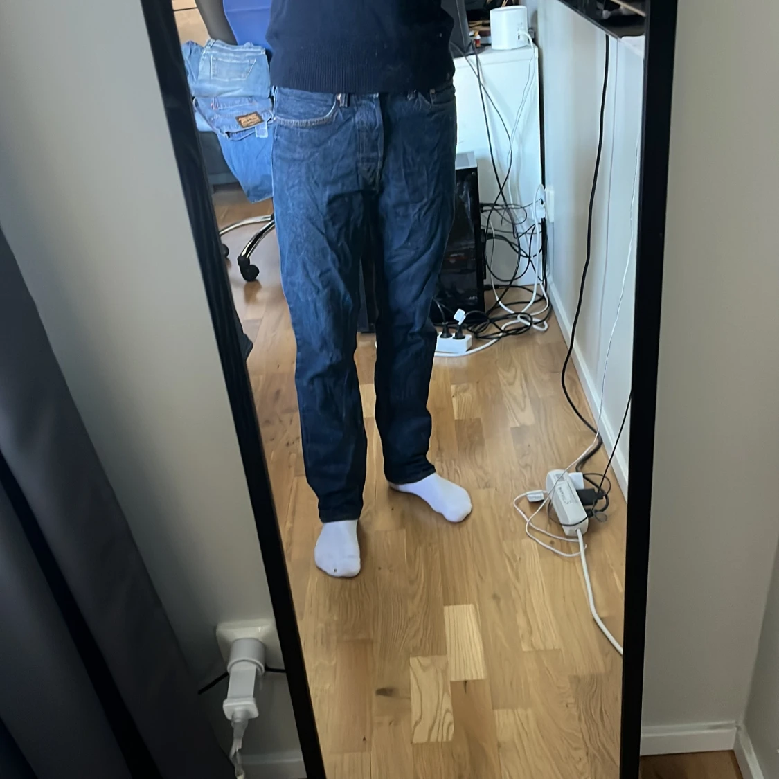 Straight jeans från hm